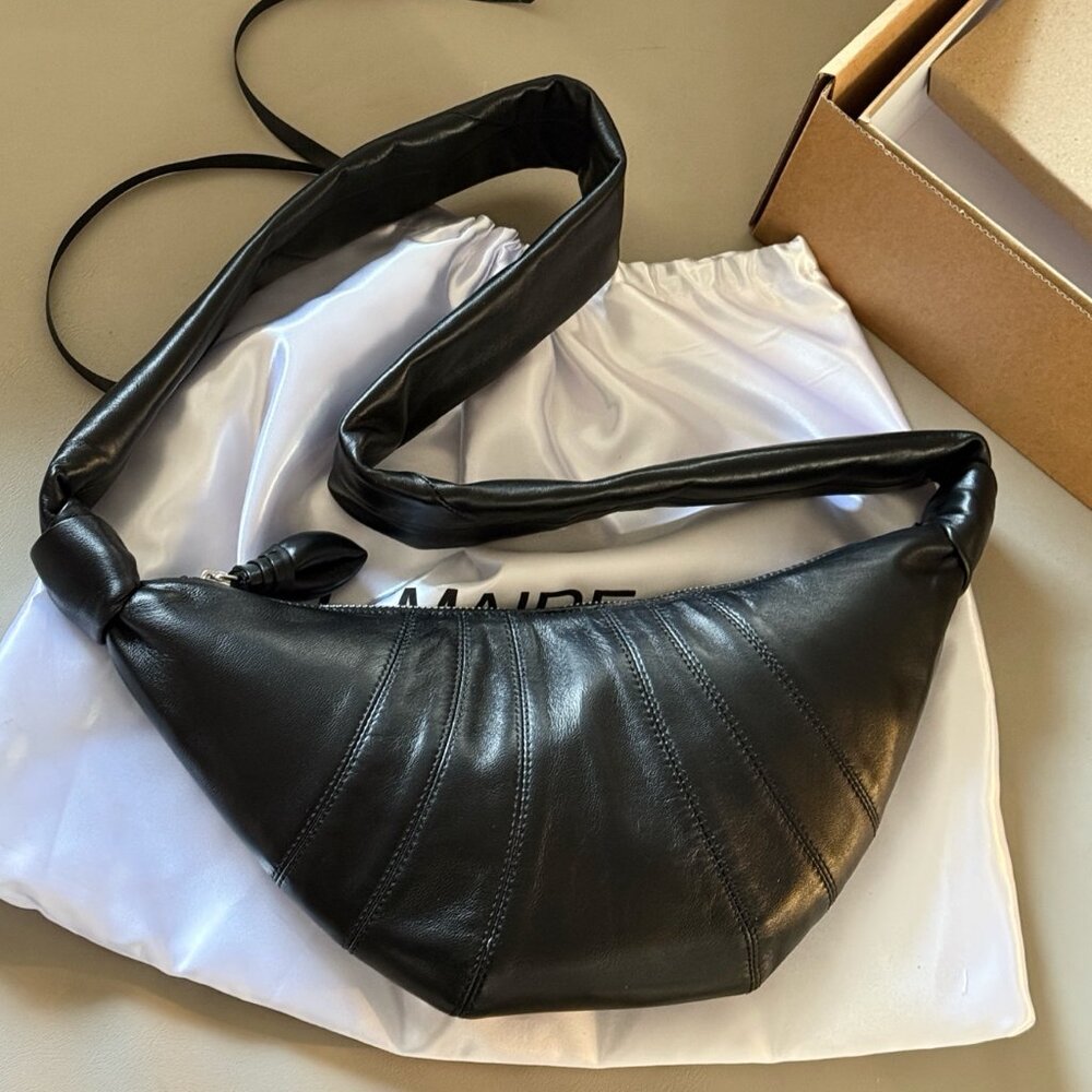 LEMAIRE medium Croissant leather shoulder bag